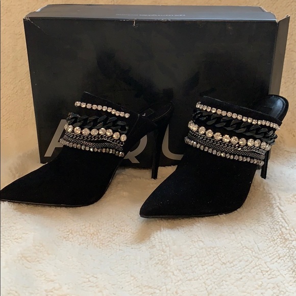 Aqua Womens AQ-Dare Embellished Rhinestone Mules - Picture 9 of 13